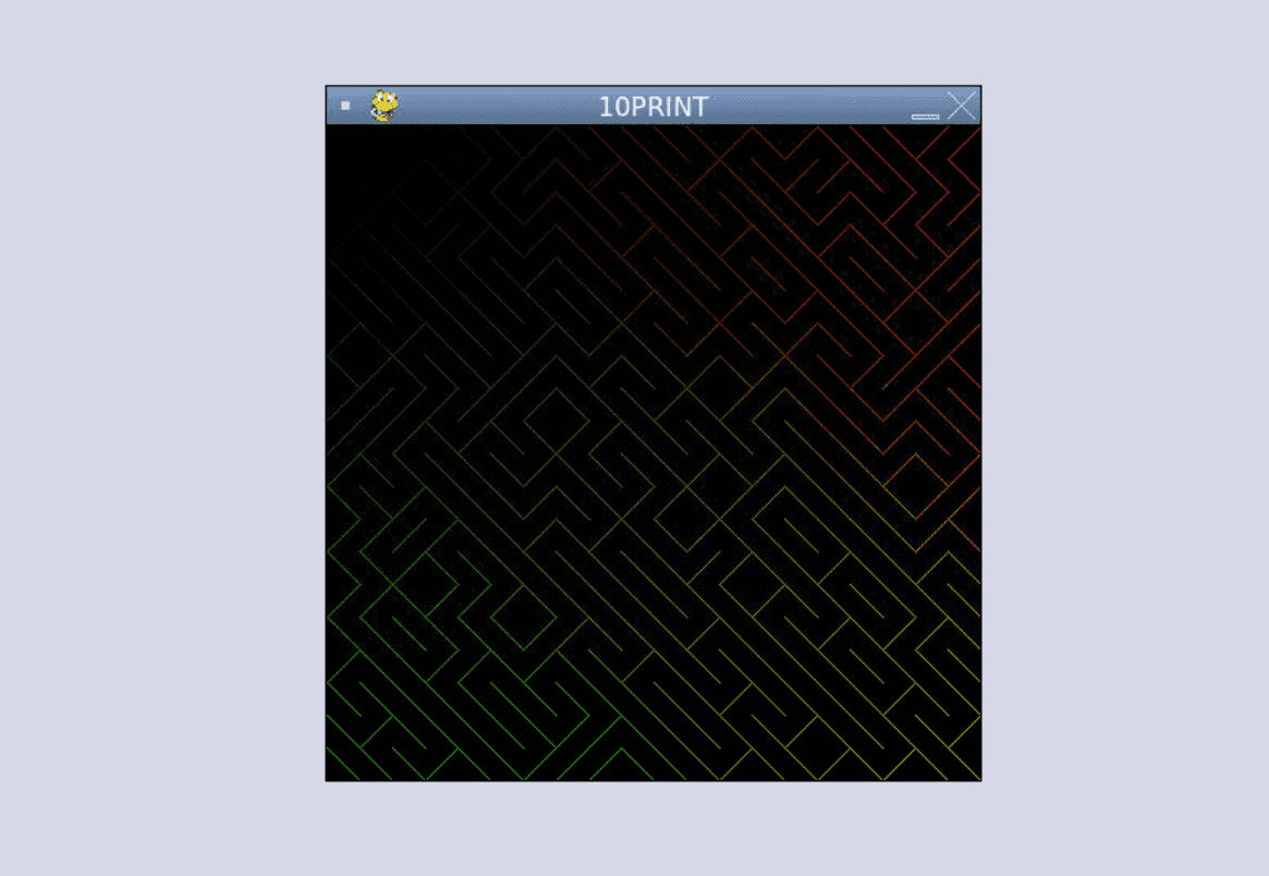 10PRINT in Python Pygame #RemakingAllCodingChallanges